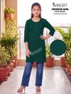 Chicken Girl By Sangeet Kids Rayon Chikan Schiffli Kurti 
